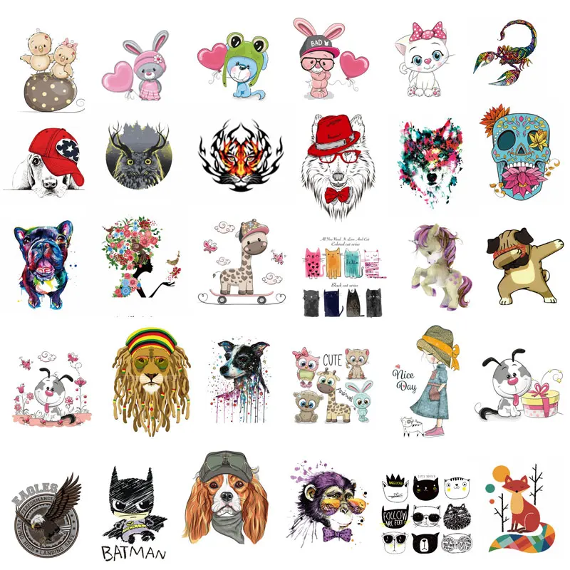 

ZOTOONECute cartoon animal girl children's clothing patch paste heat transfer clothing DIY unicorn heat transfer vinyl sticker D