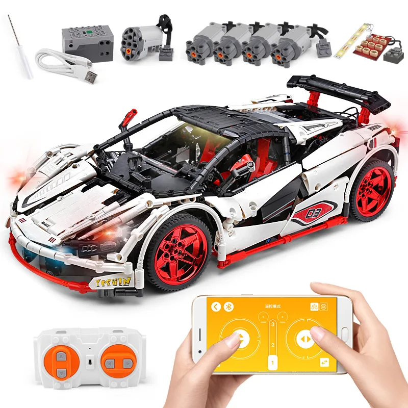 

Technic MOC-3918 ICARUS Roadster Super Sports Car With RC APP Control Building Blocks Fit Legoing Bricks Toys Gifts For Children