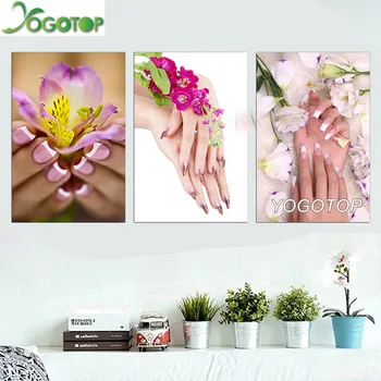 

YOGOTOP 3D Diamond Embroidery 3pcs Floral Nail Feet Beauty Art DIY Diamond Painting Cross Stitch Drill Mosaic Rhinestone ML719