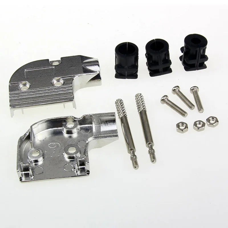 

1 Set DB9 DB15 Plug RS232 Right Angle DB9 Serial Conversion Head Male To Female D-SUB 90 Degrees Elbow Connector With Tail Pipe