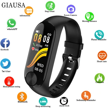 

New Sport Men Women Wristwatches Bluetooth Digital Watch Waterproof Activity Fitness Tracker Watches Blood Pressure Android ios