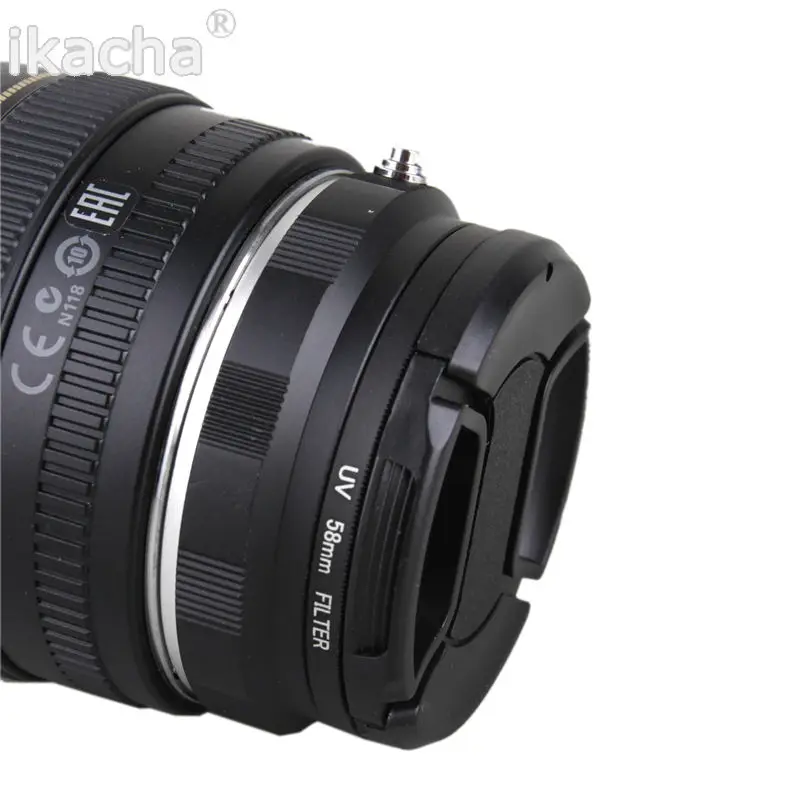 4 In1 Camera Macro Lens Reverse Adapter Protection Set for Canon 60D 70D 600D 700D 750D 1200D 100D Lens 58mm UV Filter-1
