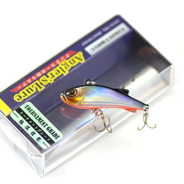 US $4.22 40mm 3.6g Countbass Mini Vibration Sinking Fishing Lure Rigged VMC Hook Angler's Hard Bait Wobbler 