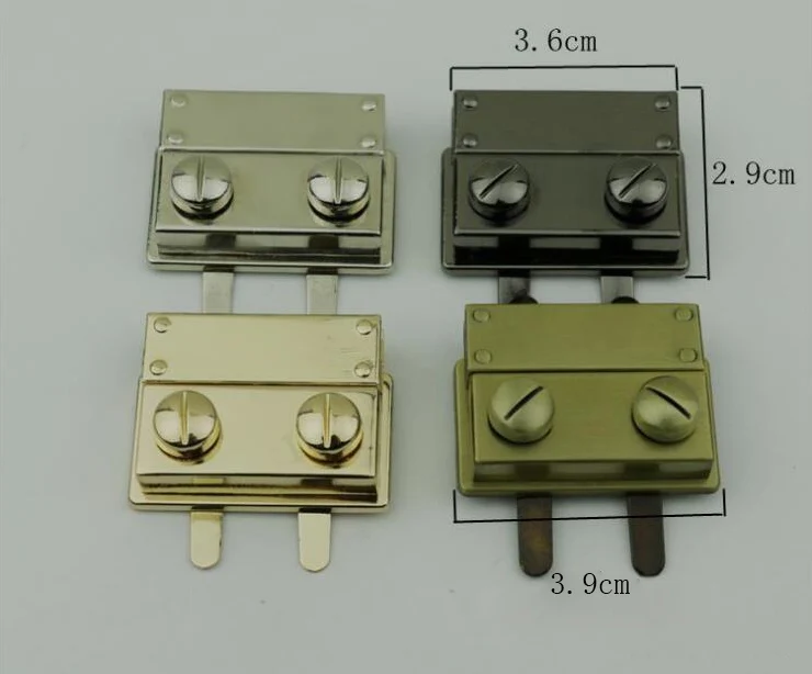 DIY Аксессуары Кошелек защелкивающийся замок кнопка аксессуары квадратный металлический врезной замок переключатель для сумки Замена сумки