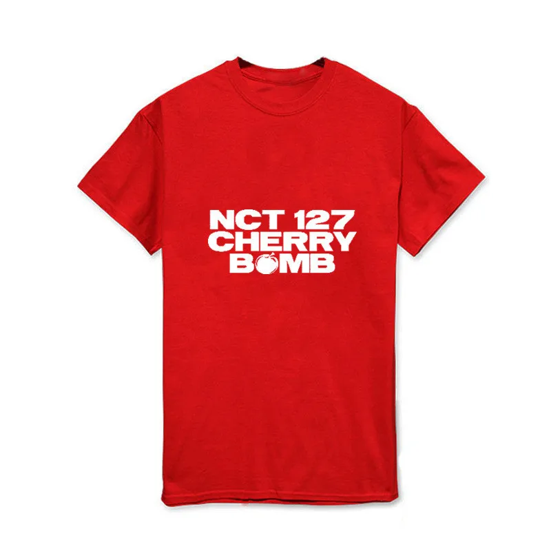 Kpop NCT127 NCT 127 CHERRY BOMB альбом рубашки K POP повседневная одежда из хлопка футболка с