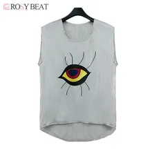 Rosybeat Funny Women Tops And Tees Sleeveless Top Shirts Womens T Shirt Slim Fitted Casual Summer Woman T Shirt Top Camisetas