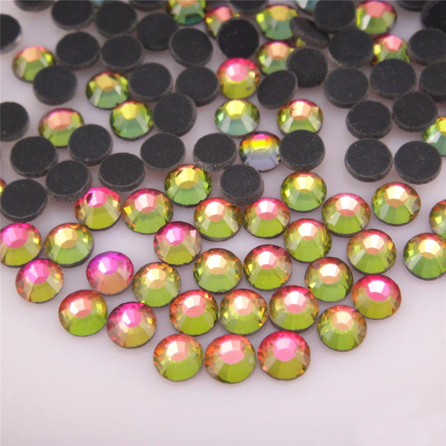 

A++ Hotfix Rhinestones SS6-SS30 1440pcs Multi colors HotFix Flatback Glue back Crystal Stone For Garment Dresses Bags Hot sale