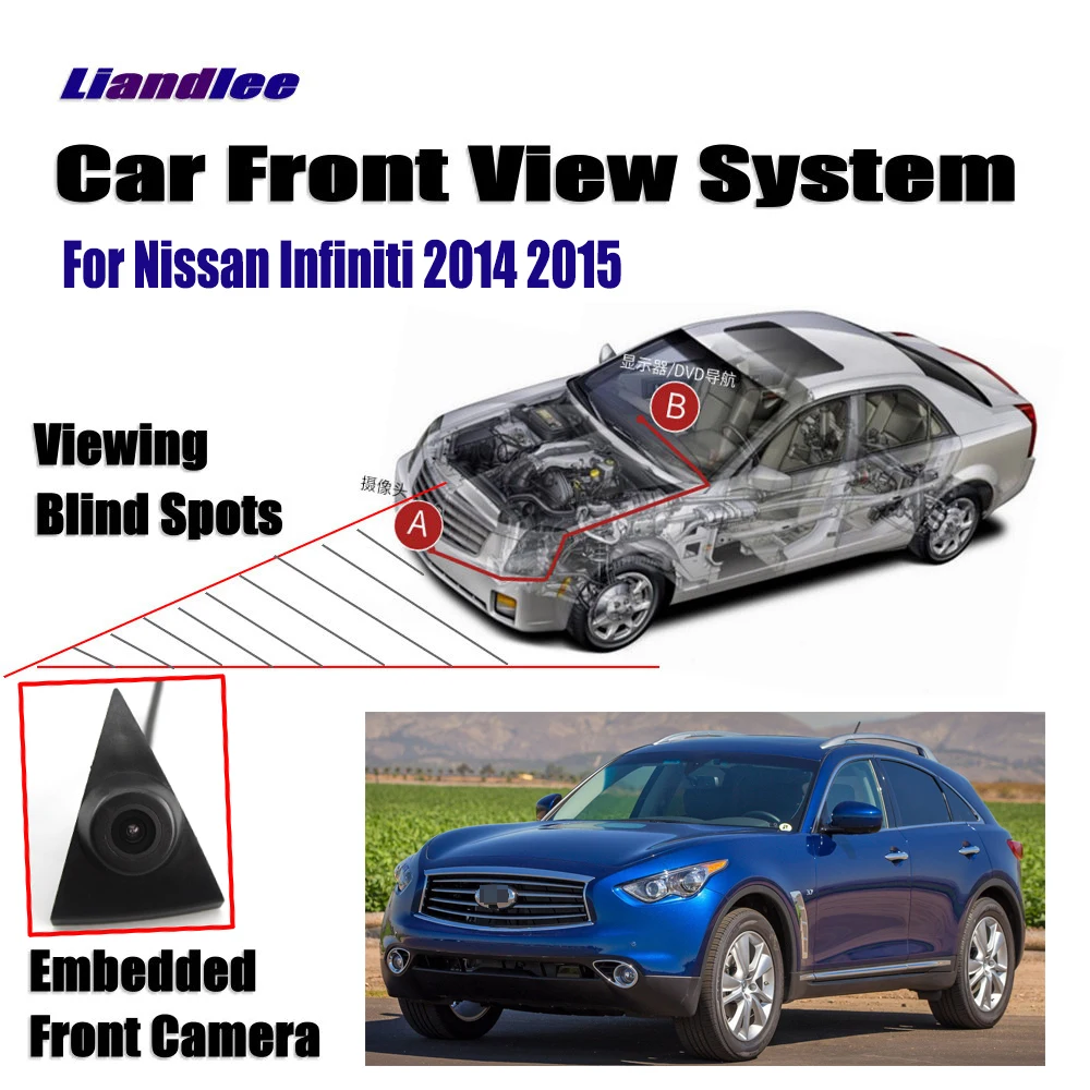 

Liandlee Car Front View Camera Logo Embedded For Nissan Infiniti 2014 2015 / 4.3" LCD Monitor Screen / Cigarette Lighter Switch