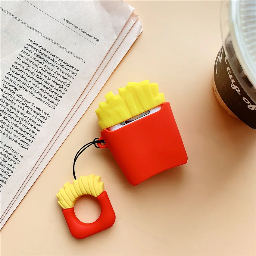 

Earphone Cases For Airpods Silicone Cartoon Cute Headphone Covers For Air Pods Case 3D Cartoon Earphone Cases With Finger Ring