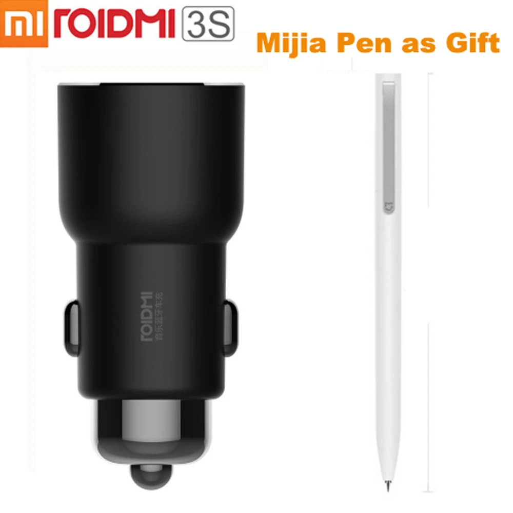 In Stock Original Xiaomi ROIDMI 3S 5V 3.4A Car Charger Bluetooth Music