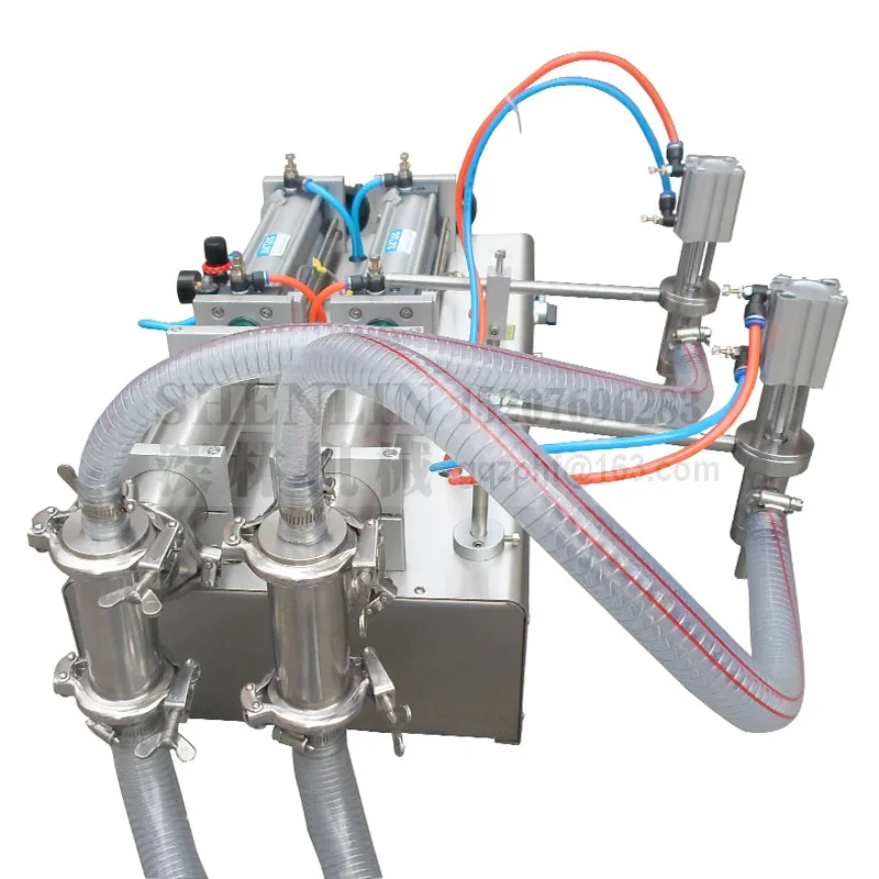 SHENLIN 300ML double head fillling machine for liquid material pneumatic food filler semi-automatic cream filling machine