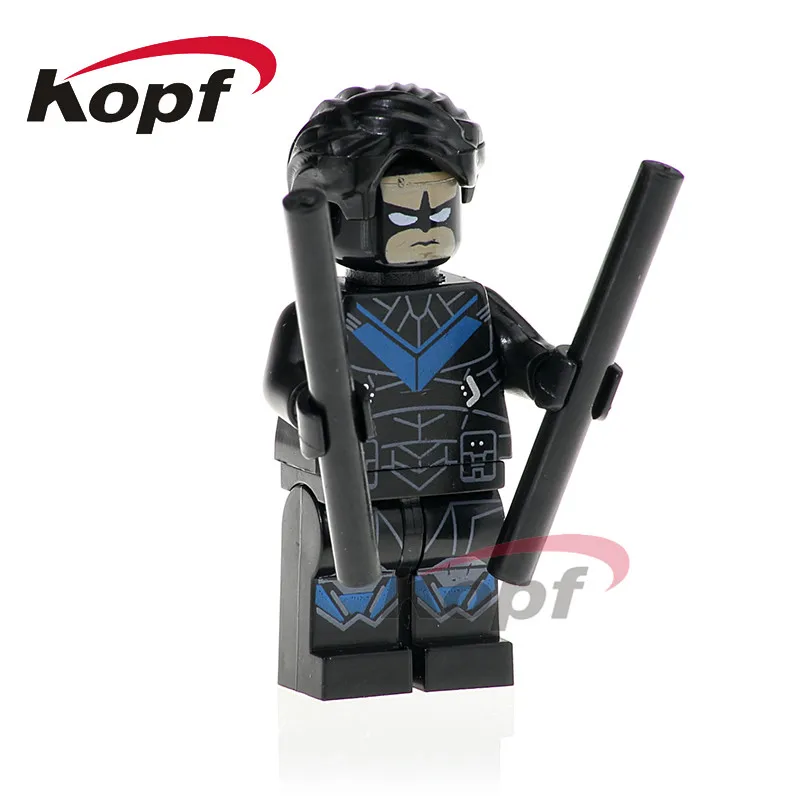 

PG319 Single Sale Super Heroes Nightwing Racing Batman Penguin Robin Dolls Bricks Building Blocks Action For Children Gift Toys