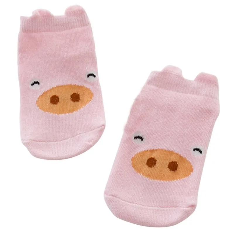 Носки для маленьких детей; хлопковые носки с маленькими ушками; детские Нескользящие Носки с рисунком; размеры s, m; Новинка