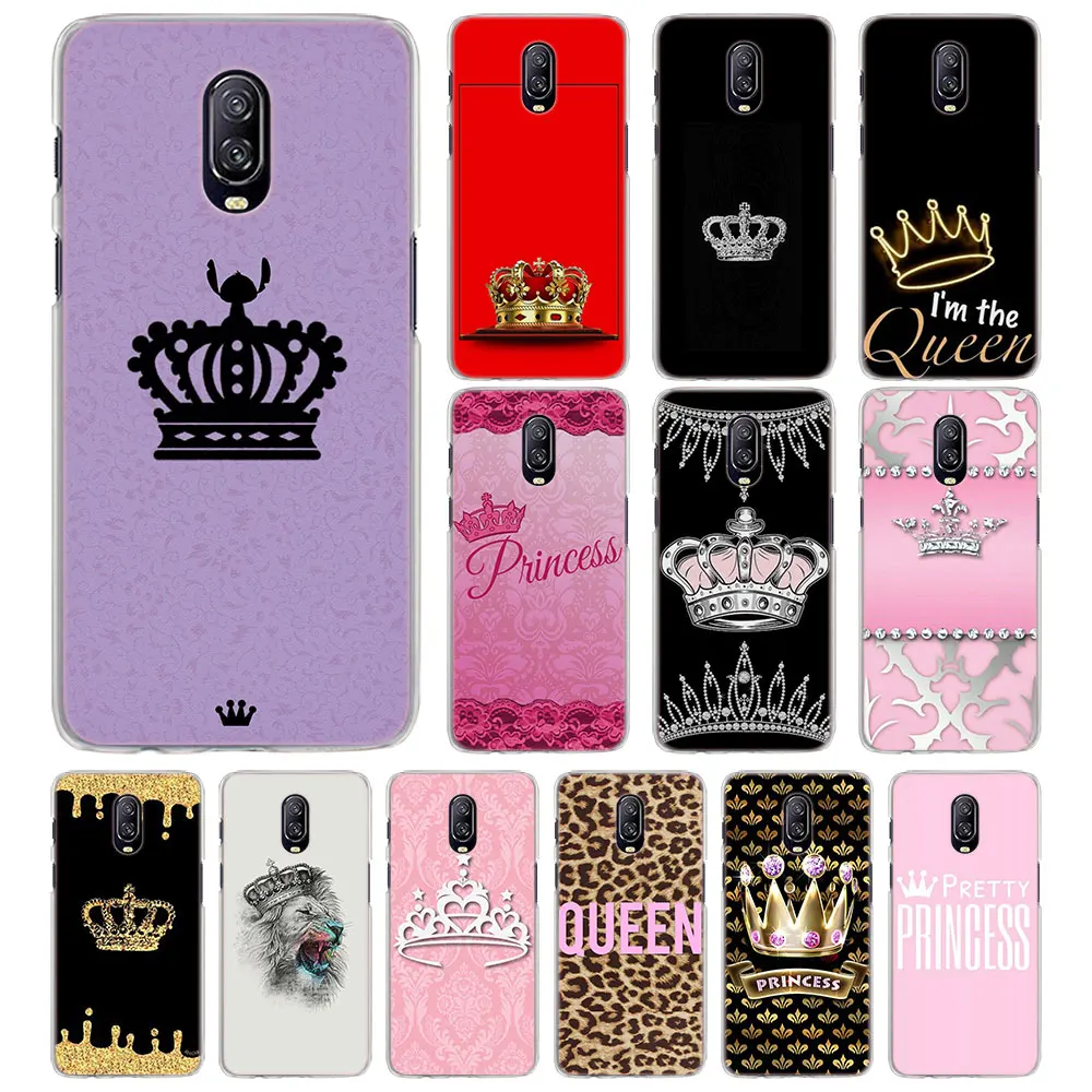 buy King Queen crown princess Phone Case for OnePlus 6 5T 6T Hard PC back Case for Oneplus 6T 6 Mobile Phone Bag Case