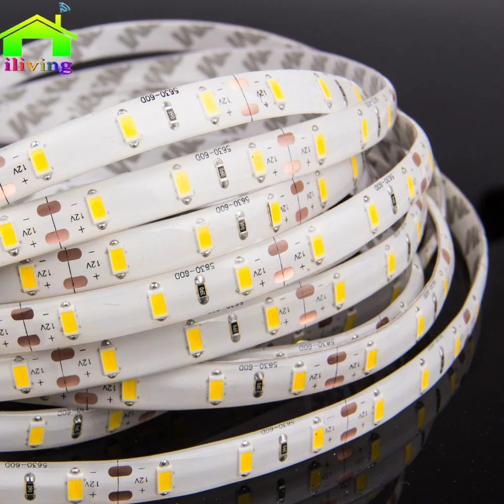#cheap 5M 5630 5730 waterproof IP led tape ribbon light DC12V 300leds flexible strip lighting brighter than 3528 5050 Home decoration