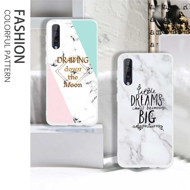 Чехол для Samsung Galaxy A50 мягкий чехол из ТПУ с рисунком мрамора M10 M20 A30 A40 A70 A6 A7 A8 plus 2018 A5