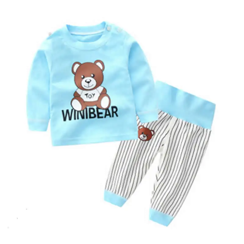 

New Autumn Winter Long Sleeved Cotton Underwear The Fall Pajamas Kids Baby Clothes High Waist Protection Belly Pants Underwear