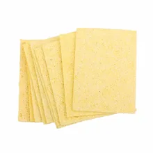 100 шт. жало припой сварки губкой для очистки Pad желтый 50 мм x 35 мм