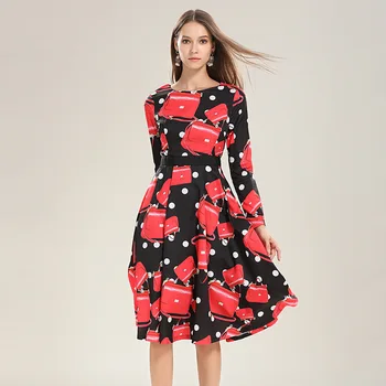

2019 Dress Sexy Celebrity Print Patchwork Full Elegant Women O Neck Zippers Strapless Night Club Body con Party DressesWholesale