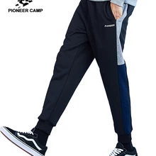 Пионерский лагерь модные Лоскутные флисовые брюки Мужская брендовая одежда осень зима толстые теплые бегуны мужские Качественные Спортивные штаны AZZ802384