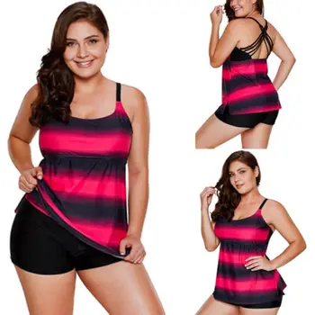 

Women Lady Two Piece Swimwear Swimdress Bathing Suit Size S M L XL 2XL 3XL 4XL