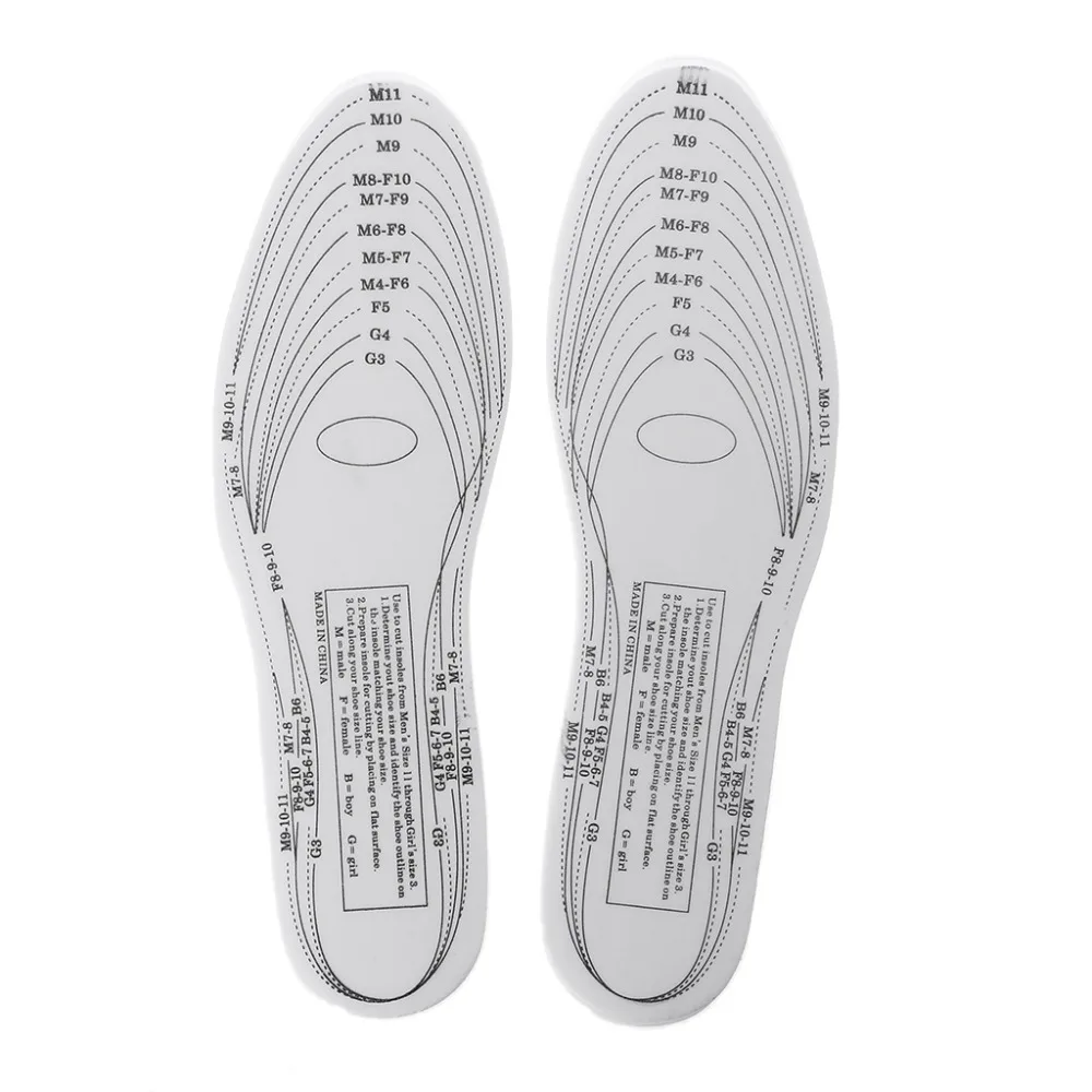 

1 pair 3-Layers Thicken Breathable Elastic Pad Adjustable Size Insole With Soft Sponge