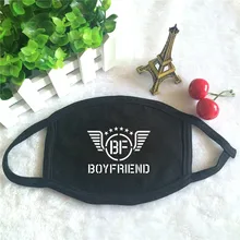 Kpop Boyfriend BF NEVER END альбом логотип печать K-pop модные маски для лица Унисекс Хлопок Черная ротовая маска