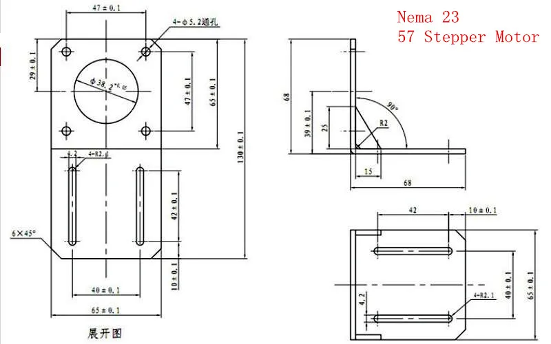 3 шт./лот NEMA 17 23 л кронштейн крепление тактовый шаговый двигатель для ЧПУ 3d принтер