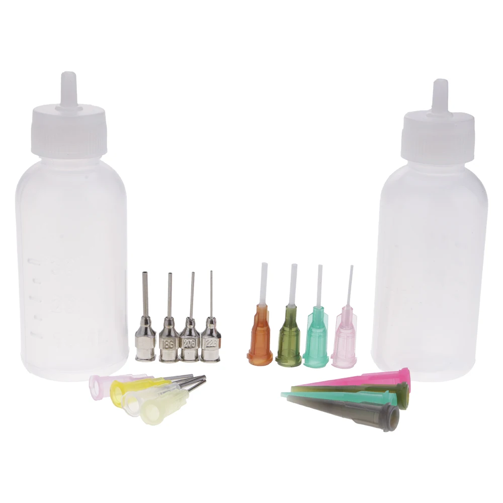 30ml 16pc/Set Henna Kit Applicator Nozzles Bottles Paste Tattoo Body