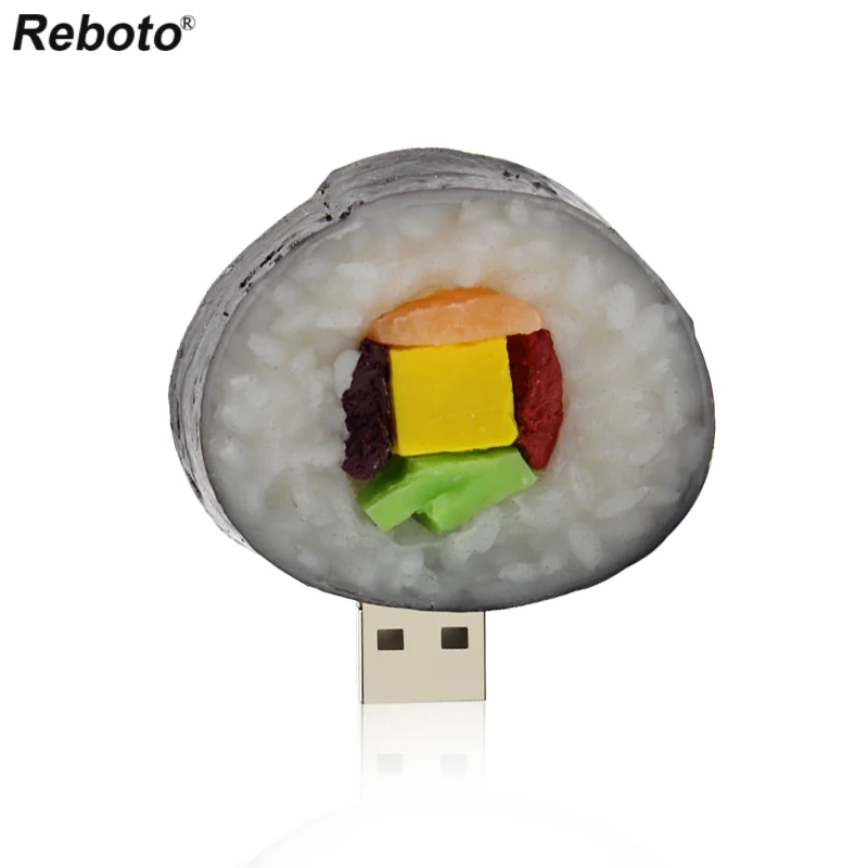 Reboto Pendrive cartoon Korean sushi pendriver 8gb 16gb 32gb 64G usb flash drive hamburger/dishes gift external storage
