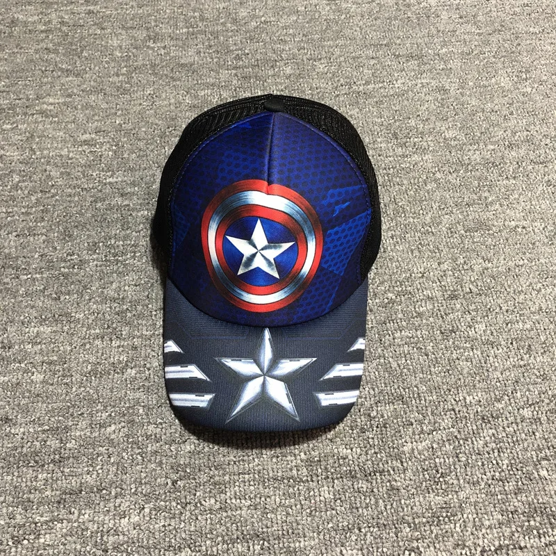 

Marvel Hat Captain American Iron Man Spider-Man Superman Thor Superhero Hiking Caps Couple Summer Breathable Duck Tongue Net Hat