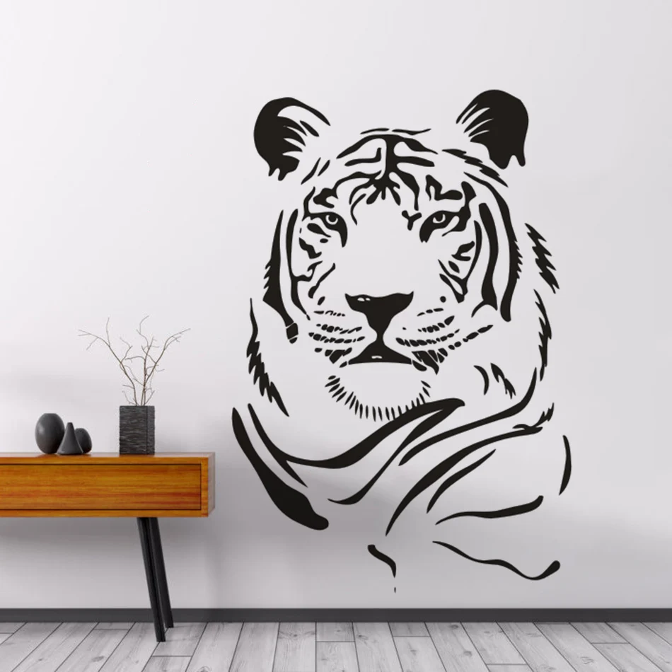 Tiger Vinyl Wall Sticker Transfer Decal Art Big Cat Decor Wild Animal Graphic UK 