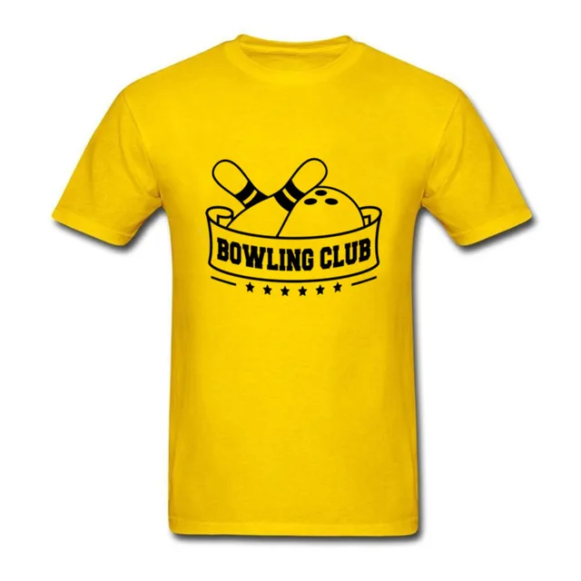 Cheap Casual T Shirts 3XL Bowlinger Club Banner T-shirt Men Male Boyfriend Custom Short Sleeve Boyfriend's Couple Tee Shirts