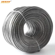 jeely 6mm 1/4 50m Glider Tow Ropes UHMWPE Rope 3260kg Winch Line