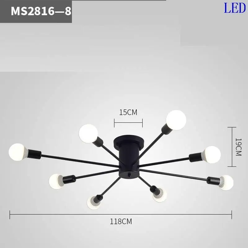 Лампа для винтажного освещения Colgante Moderna Luminaria Plafon светильник Plafonnier Lampara De Techo гостиная потолочный светильник
