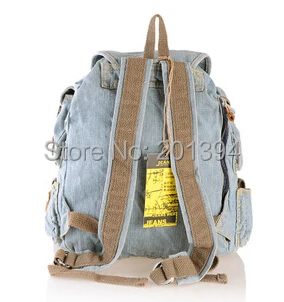 Поцелуй Карен Мода Рюкзак джинсовый Повседневное Daypacks Для женщин рюкзаки Ретро