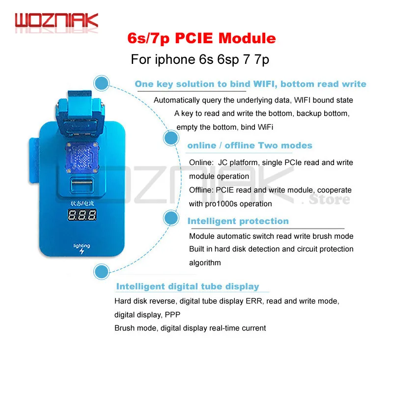 Online JC Pro1000S Multi Funktionale PCIE NAND Programmierer HDD SN Lesen Werkzeug Batterie Daten Linie Für iPhone 8 8P X 7 7P 6 6S 6SP iPad 23456