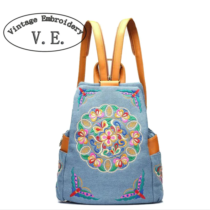 2018 New Fashion Embroidery Backpacks Women Backpack Ethnic Style Handmade School Travel Cotton Shoulder Bag цена 2018 New Fashion Embroidery Backpacks Women Backpack Ethnic Style Handmade School Travel Cotton Shoulder Bag цены онлайн