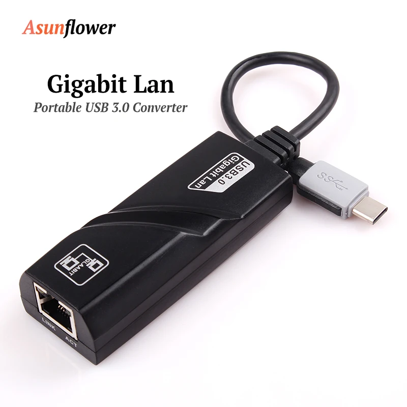 

USB Type C To RJ45 Gigabit Lan 10/100/1000Mbps Ethernet USB 3.0 HUB Splitter Converter Portable and Convenient Laptop Accessory