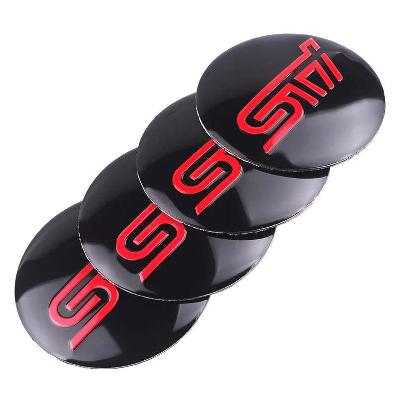 

4pcs/lot 56mm STI logo Stickers Auto Car Wheel Center Hub Caps sticker For Subaru Legacy Outback Forester Impreza WRX BRZ