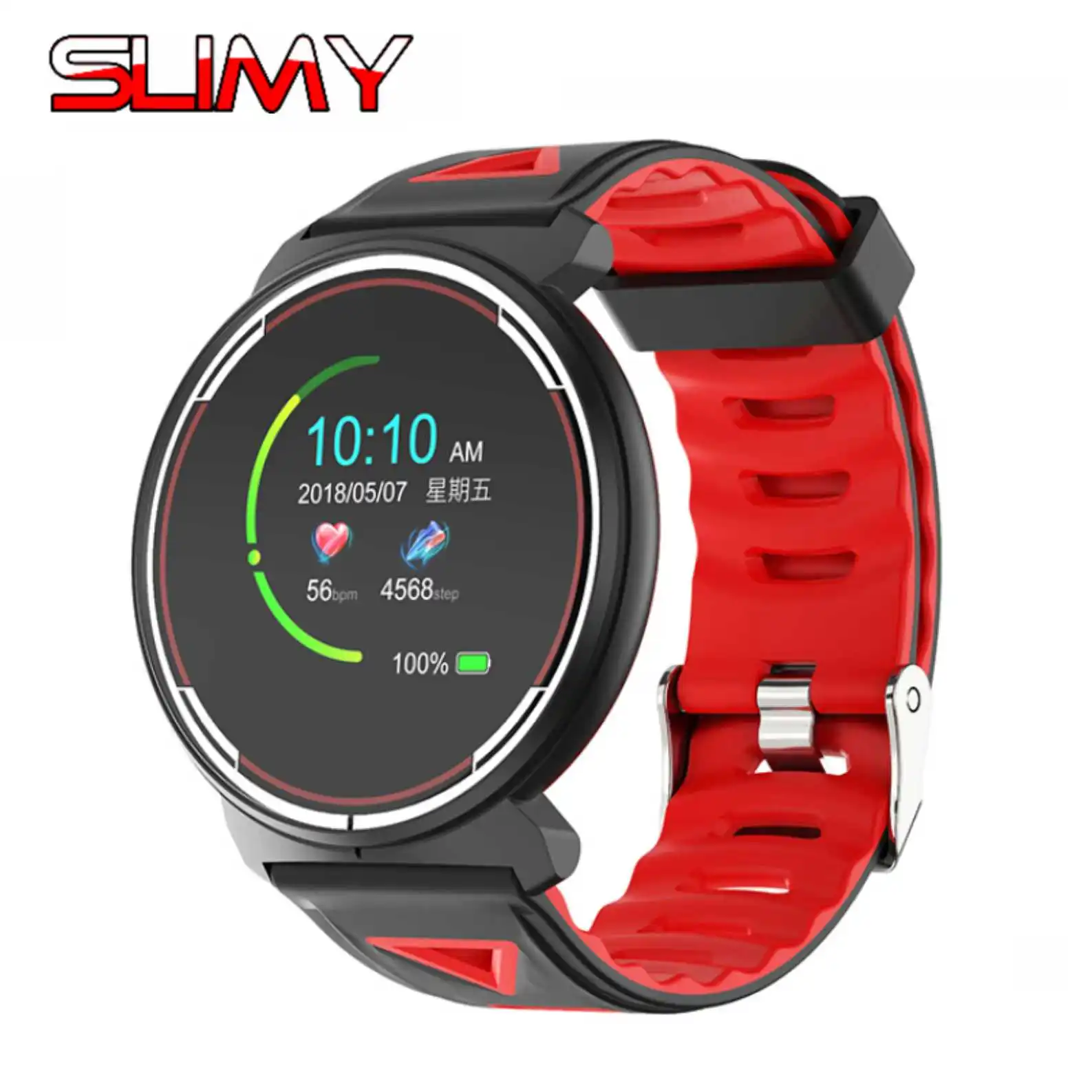 

Slimy New L5 Smart Watch Men Women IP68 Waterproof Heart Rate Blood Pressure Monitor Bluetooth Smartwatch Full Touch Screen
