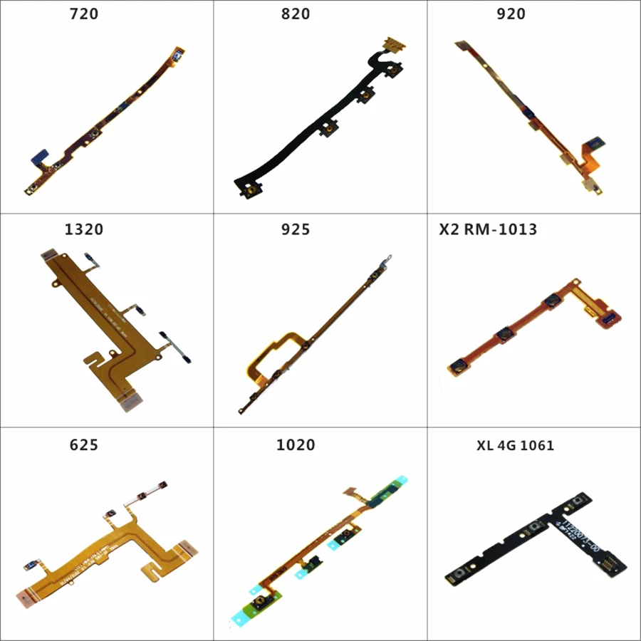

For Nokia Lumia 720 820 920 1320 925 X2 RM-1013 625 1020 XL 4G 1061 Power ON OFF Button Volume Up Down Side Key Flex Cable FPC