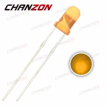 CHANZON 100 шт. 3 мм рассеянный оранжевый сквозное отверстие диодный свет 602-610nm DC 2 в 20mA круглый 3 мм светодиодный для погружения светоизлучающих диодных ламп