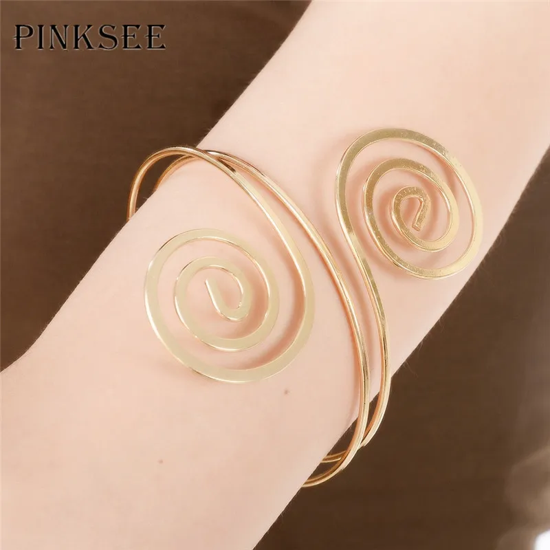 Pinksee Мода Сплав Шарм браслет для Для женщин мода открытым манжеты Лаки Браслеты с