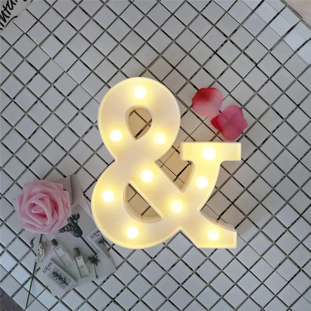 26 букв алфавита светодиодный светильник стоящий, подвесной светильник для свадебной вечеринки Свадебные украшения Рождественские подарки на год