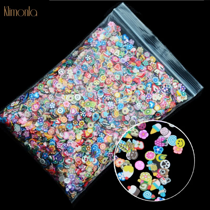 

3 Packs Colorful Soft Pottery Fruit Slices Nail Ornaments Mix Design Clay Nail Decals DIY Manicure Nail Art Accessories Tools