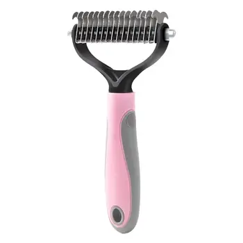 

New Stainless Double-sided Pet Cat Dog Comb Brush Professional Large Dogs Open Knot Rake Knife Pet Grooming Products