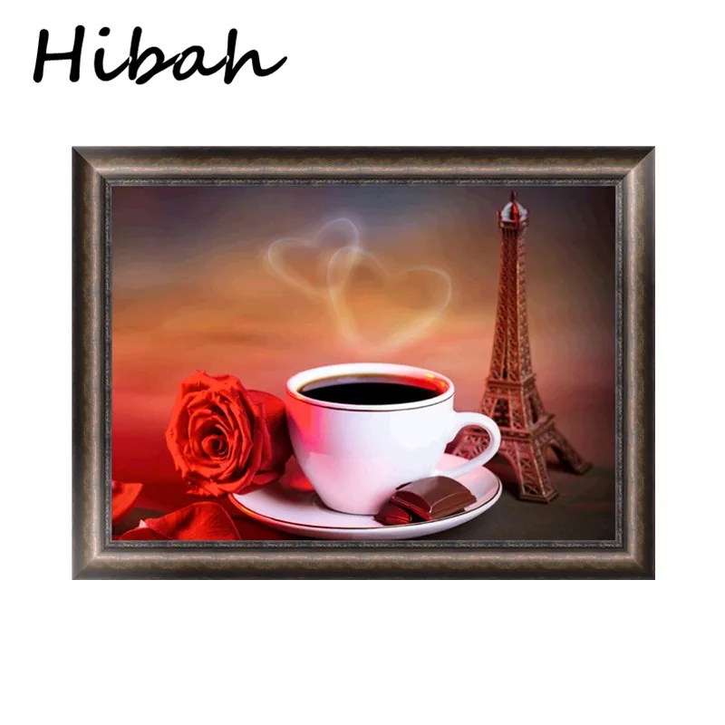 

5D Coffee Cup Pattern Diamond Embroidery Diy Sewing Diamond Diamond Cross-stitch Round Diamond Painting Decoration