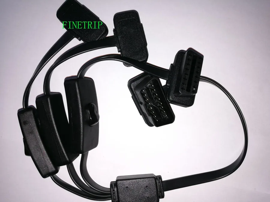 5x с выключателем питания OBD2 16PIN разъем 0 5 м включение/выключение отличный 16