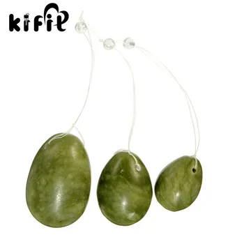 

KIFIT 3Pcs/Set Dark Green Jade Eggs Women Pelvic Muscle Exercise Improve Circulation Healthy Life For Body Relaxation Accessory